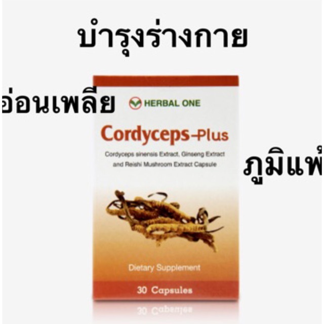 🔥ถูกสุดๆ🔥ตังถั่งเฉ้า-พลัส 30เม็ด อ้วยอันโอสถ Cordyceps-Plus Herbal One บำรุงร่างกาย