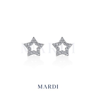 Mardi Jewelry ต่างหูเงินแท้ 925 Dora Star Earrings Silver