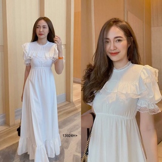 แม็กซี่เดรสอกแต่งลูกไม้ MM13924 lace-up maxi dresslace-up maxi dresslace-up maxi dresslace-up maxi dress