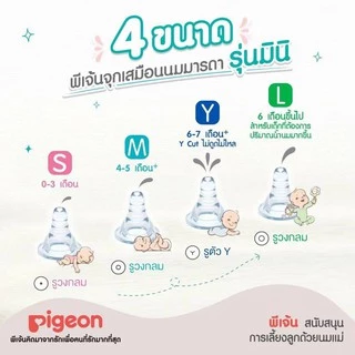 มือ1 ของแท้ 100% Pigeon จุกนมฐานกว้างและจุก Mini คอแคบเสมือนจุกนมมารดา