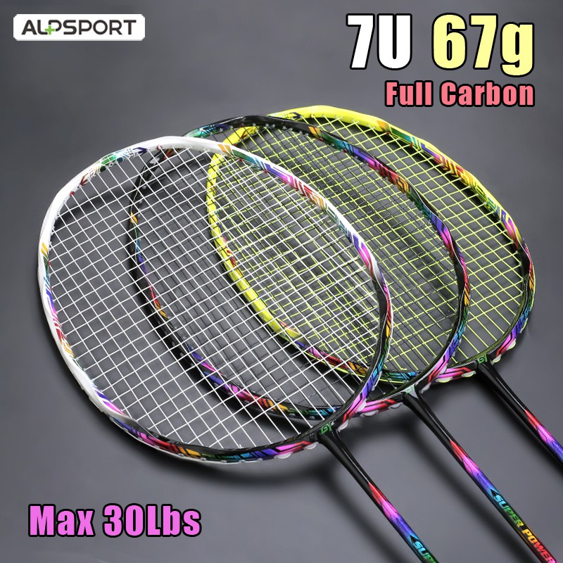 ALP XC-MH 7U 67g Twist Wave Shape Badminton Racket With 100% Full ...
