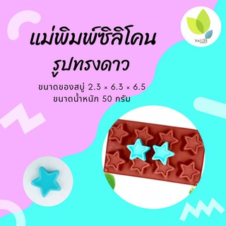 แม่พิมพ์สบู่ แม่พิมพ์ขนม แม่พิมพ์ซิลิโคน รูปทรงดาว 8ช่อง 50กรัม(PM-M50-004)