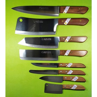 มีดทำครัวกีวี จัดชุด 8 เล่ม ใบมีดสแตนเลส ด้ามไม้ Chefs Knives Kiwi set 8 pcs no. no. 504 503 502 501 172 173 288 835