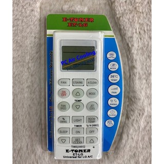 รีโมทแอร์ LG แอลจี ใช้ได้กับแอร์แอลจีทุกรุ่น E-TOMER ET-LG
