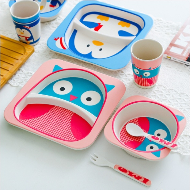 DODOLOVE ชุดจานชาม สำหรับเด็ก Bamboo Ware Kids Set ชุดจานชามเยื่อไผ่ อุปกรณ์ทานอาหารสำหรับเด็ก - รูปที่ 6