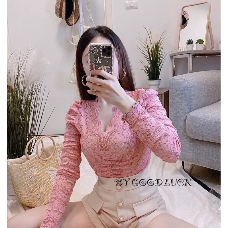 Dzaishop💕เสื้อลูกไม้แขนยาว ลายสวย ผ้านุ่มนิ่ม งานดีมาก แนะนำจ้าลูกสาว ลูกไม้สีขาว เสื้อลายลูกไม้ ขายดีค่ะ