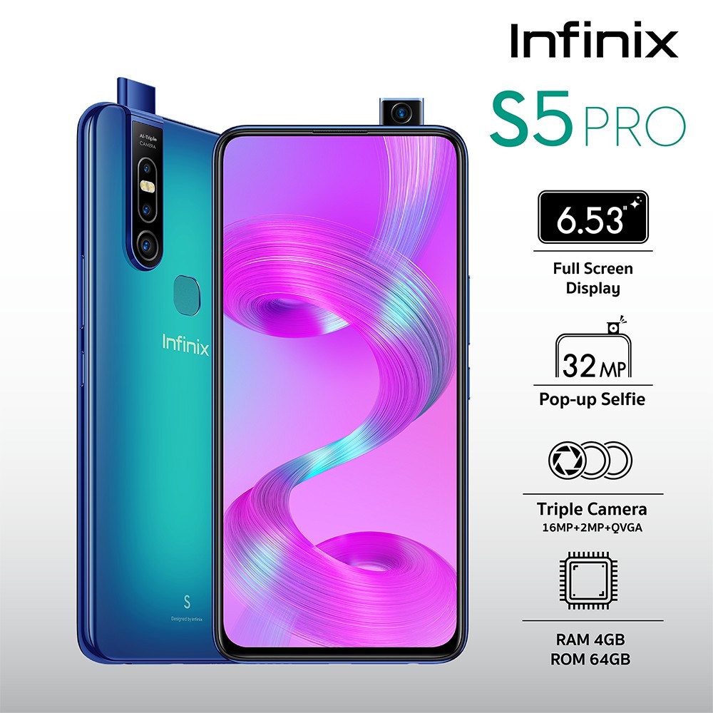 Infinix S5 Pro อินฟินิกซ์ แถมลำโพงรุ่นep M1 ของแท้ Aar80mobld