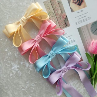 โบว์ติดผมสีพาสเทลแนวหวานๆขนาดใหญ่🎀🎀
