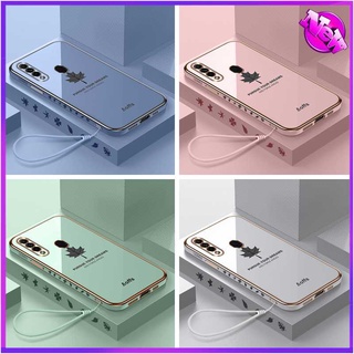 For oppo A15 A15S A9 2020 A5 2020 F11 A31 2020 A8 A72 A73 A55 A91 A93 5G soft case phone Electroplating maple leaf soft silicone case