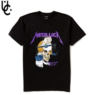 T-shirt เสื้อยืด ผ้าฝ้าย พิมพ์ลายการ์ตูนอนิเมะ Metallica สไตล์วินเทจ ย้อนยุค สําหรับผู้ชาย ผู้หญิง ไซซ์ 30s S-5XL