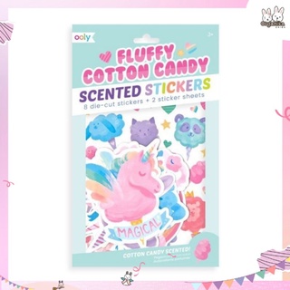 สติ๊กเกอร์มีกลิ่น Cotton Candy Scented Stickers แบรนด์ Ooly ลาย Fluffy Cotton Candy