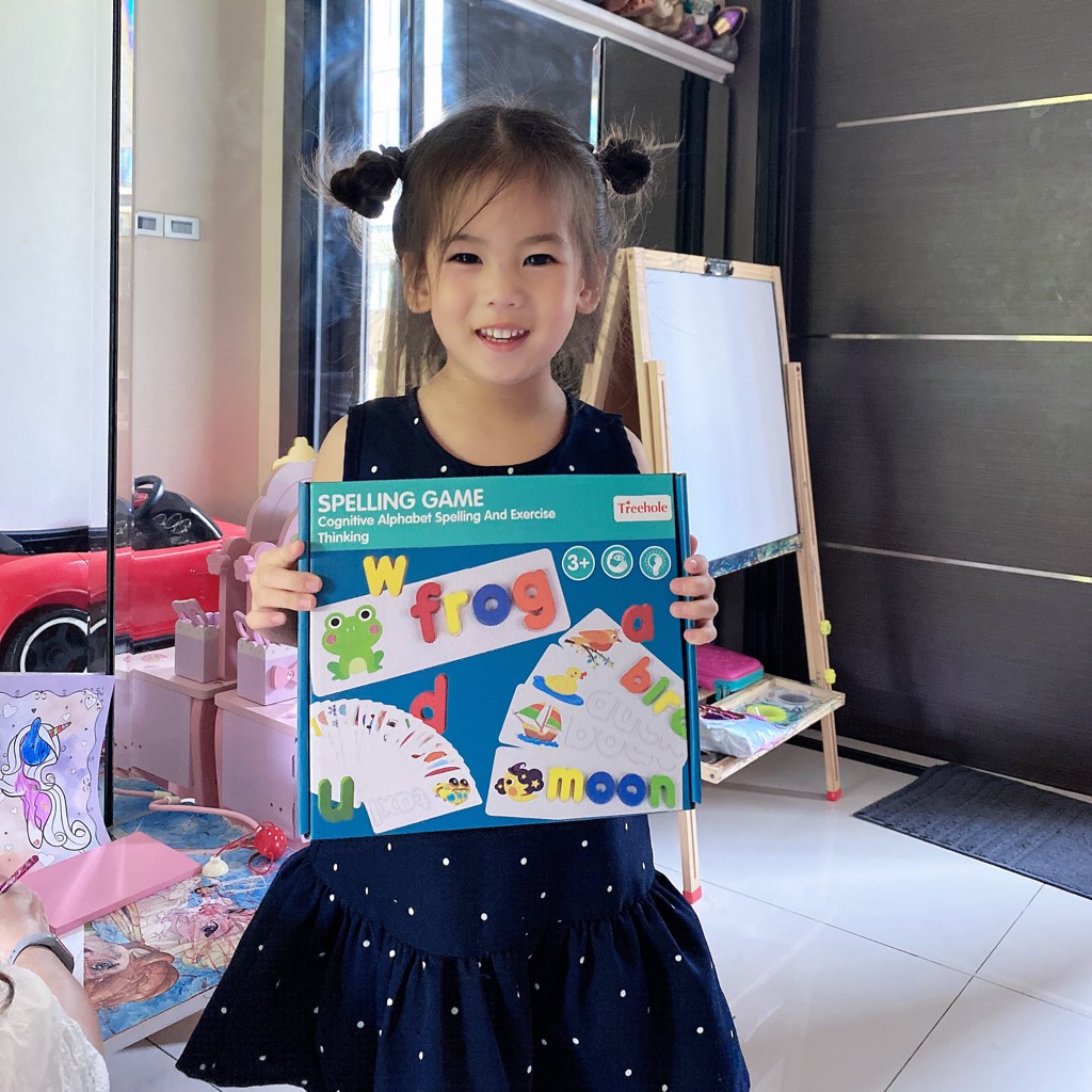 OhlalaToy พร้อมส่ง Spelling game ของเล่นไม้สะกดคำภาษาอังกฤษ สำหรับเด็ก สไตล์ Montessori - รูปที่ 2