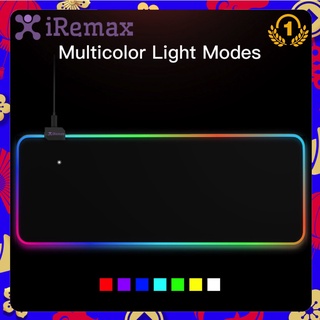 แผ่นรองเมาส์มีไฟ RGB Gaming Mousepads แผ่นรองเม้าส์สำหรับเล่นเกมส์ 80cm×30cm mouse pad with lights 7colors