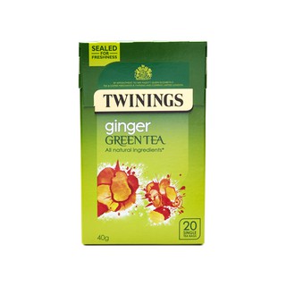 ขายแยกซอง 2 กรัม ชา Twinings, GREEN TEA &amp; GINGER (นำเข้า)