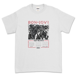 เสื้อยืด พิมพ์ลายวง Bon JOVI - 1993 TOUR/Music