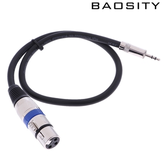 ( Baosity ) Xlr Female To 3 . 5 mm สายสัญญาณเสียงไมโครโฟน Aux