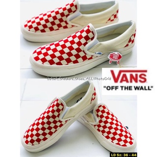 รองเท้า Vans Vault OG Classic Slip-On LX Red Checkerboard ส่งฟรี