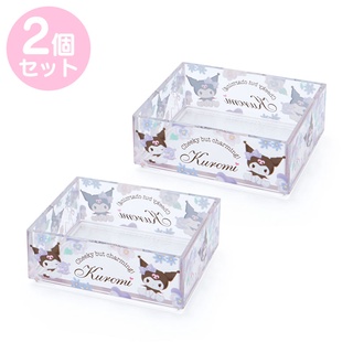 KAcrylic Box กล่องจัดระเบียบอะคริลิค 2 ชิ้น ลาย Kuromi ku / Kuromi