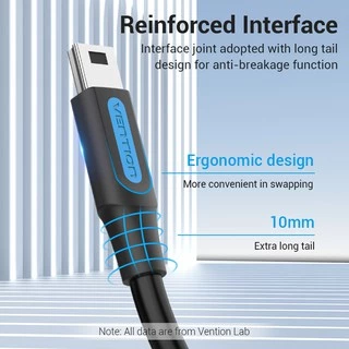 Vention สายเคเบิล USB C เป็น Mini B สําหรับโทรศัพท์ แล็ปท็อป Carmera DV เครื่องบันทึกในรถยนต์ Mini B เป็น Type C