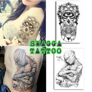 แทททู 4ใบ99บาท กระโหลก กระดูก halloween ฮาโลวีน รอยสักชั่วคราว tattoo