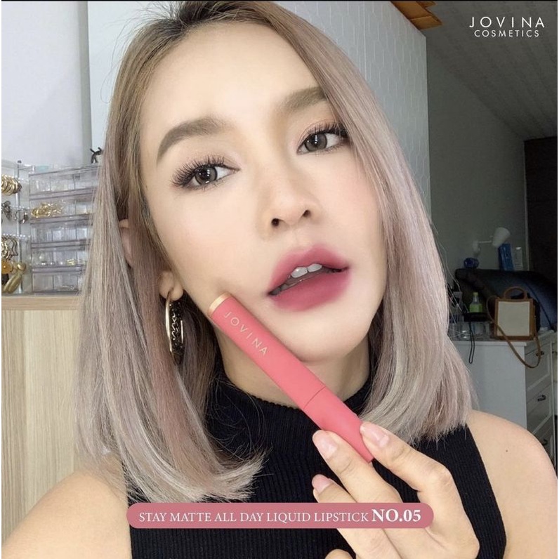 ลิปJovina No.05 โทนม่วงชมพู