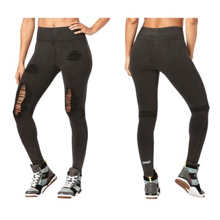 Zumba High Waisted Seamless Ripped Long Leggings (กางเกงเลคกิ้งออกกำลังกายซุมบ้าและโยคะ)