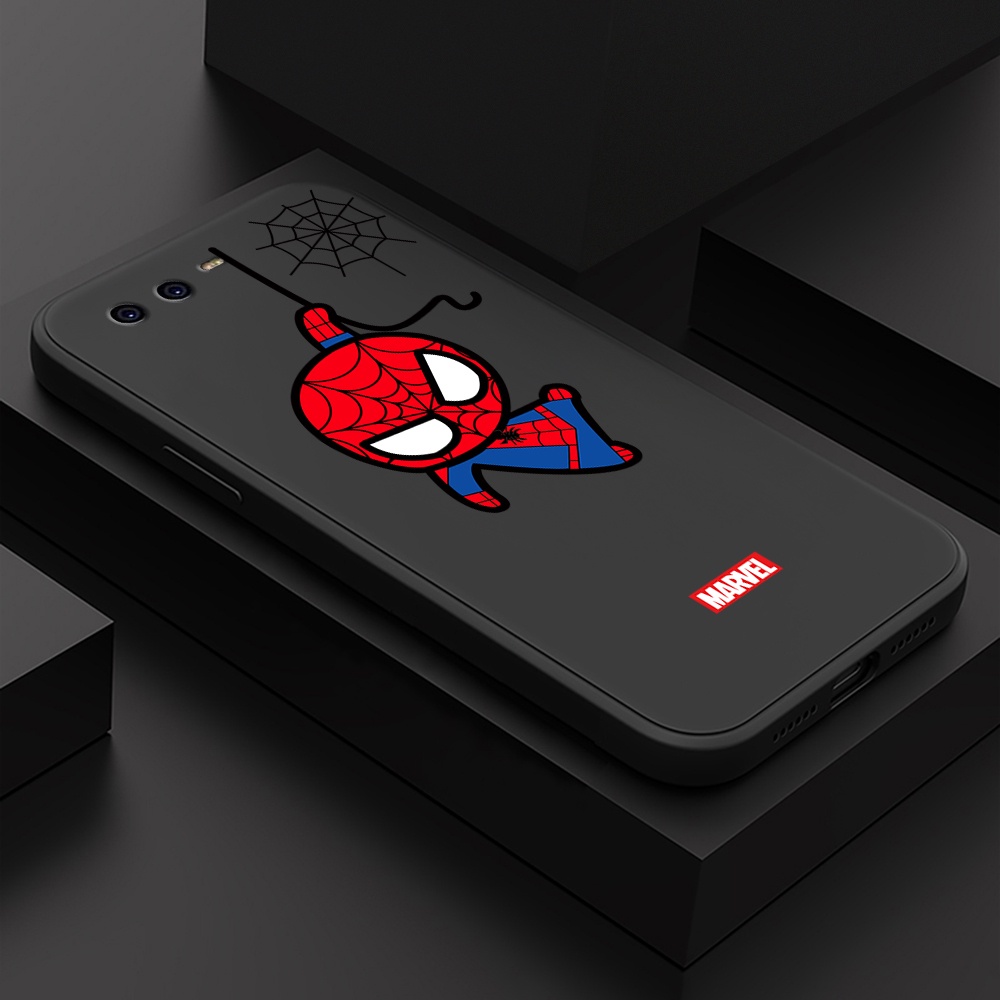 Huawei P10 Plus P50 P20 P30 P40 Pro Lite การ์ตูน สไปเดอร์แมน เคสโทรศัพท์ นุ่ม ป้องกันเลนส์เต็มรูปแบบ ซิลิโคนเหลว เคส