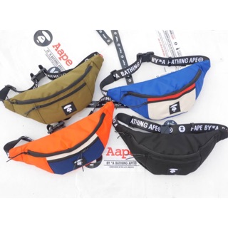 Aape A BATHING APE ของแท้ 100% Bape Waist Bag Chest Bags กระเป๋าสะพายข้าง กระเป๋าคาดเอว Japan 2019 New #aape @mrtime699