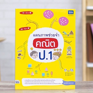 หนังสือ แผนภาพช่วยจำ คณิต ป.1 | หนังสือป1 วิชาคณิตศาสตร์ จำนวนนับ บวก ลบ วัดน้ำหนัก รูปเรขาคณิต วัดความยาว