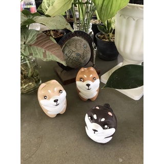 ตุ๊กตาดินเผาน้องหมาชิบะ อินุ (柴犬 : Shiba Inu)