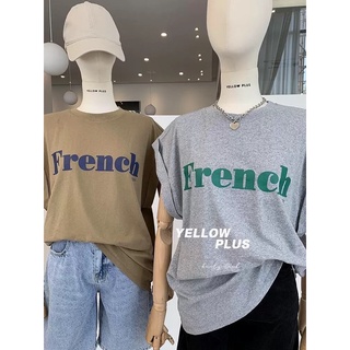 [พร้อมส่ง] รับส่วนลด 10.- เมื่อกดติดตาม 🎉 เสื้อยืดสกรีนลาย French พร้อมส่ง 4 สี ผ้านิ่ม ไม่แข็ง