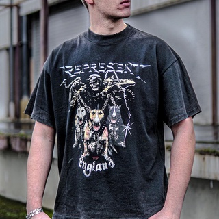 [S-5XL]Represent Soul Hound เสื้อยืดแขนสั้น ทรงหลวม สไตล์วินเทจ