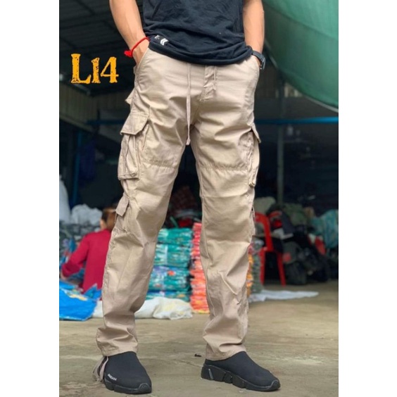 กางเกงcargoขายาวทรง8กระเป๋า/มีหลายสีให้เลือกจ้า เนื้อผ้าดีไม่ตกใส่ทน