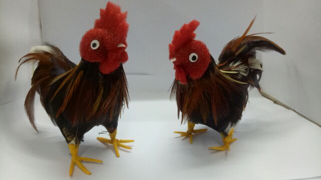 ไก่แก้บน รับทรัพย์    ถวายไอ้ไข่  สูง  4"