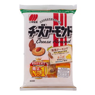 ซันโกะข้าวอบกรอบหน้าอัลมอนต์และชีท 45.9กรัม Sanko Rice Cracker with Almond and Sheet 45.9g.