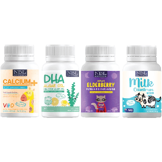 NBL DHA Algae Oil 470mg สำหรับเด็ก DHAเด็ก DHAบำรุงสมอง วิตามินเด็ก แคลเซียม เด็ก Nubolic Calcium Elderberry Colostrum