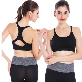 ชุดชั้นในออกกำลังกาย สีดำ Black Fit and Firm Sports Bras #5201