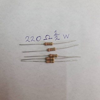 0000664 R 220 Ω 1/2 W อาร์ 220 โอห์ม  220 โอม ตัวต้านทาน รีชีสเตอร์ Resistor 20 ตัว