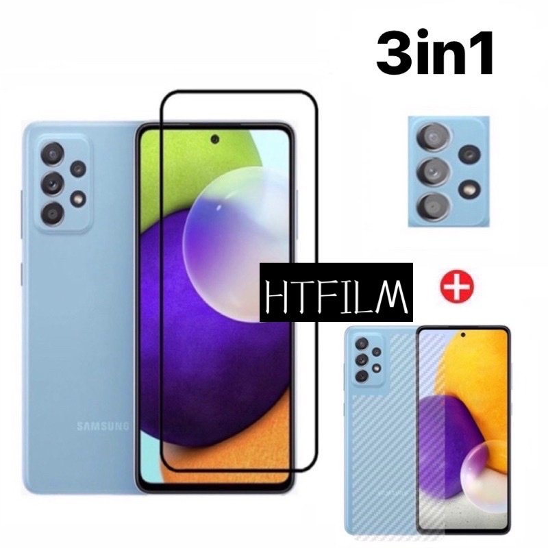 🇹🇭ฟิล์มกระจกกาวเต็มจอSamsungA22（5G）/A72(5G)/A52(5G)/ A32(5G)/ A32(4G) ฟิล์มเลนส์กล้อง + ฟิล์มกระจกเต