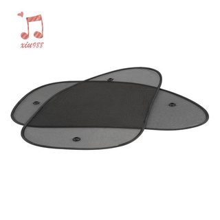 2 Pcs Car Window Sun Shade Visor Screen UV Protection Kids Rear Side Shield Black