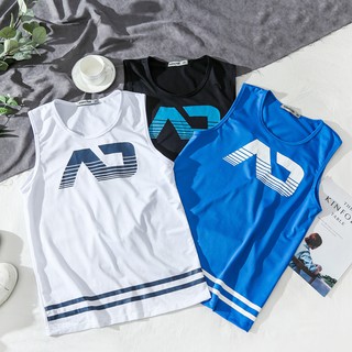 เสื้อกล้ามชาย ผ้าไนลอนตาข่าย สวมใส่เย็นสบาย แห้งง่าย ระบายอากาศได้ดี สำหรับวัยรุ่นชาย
