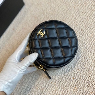 กระเป๋าแบรนด์ดัง-Chanel-กระเป๋าผู้หญิง/กระเป๋าสตางค์/กระเป๋าข้ามเฉียง/หนังลูกวัวแท้/จุดภาพจริง [จัดส่งฟรี] แฟชั่นใหม่หวา