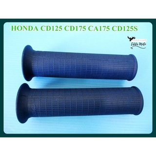 HONDA CD125 CD175 CA175 CD125S "BLUE" RUBBER HANDLE GRIP SET PAIR  // ปลอกแฮนด์ สีน้ำเงิน งานคุณภาพ ยางเนื้อดี