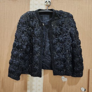 พร้อมส่ง Jacket Glitter เสื้อคลุมปักเลื่อม ดอกแน่นๆ