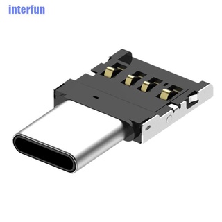 (Interfun) อะแดปเตอร์แปลงสายเคเบิ้ล Usb-C 3.1 Type C Male To Usb Female Otg สําหรับดิสก์ U