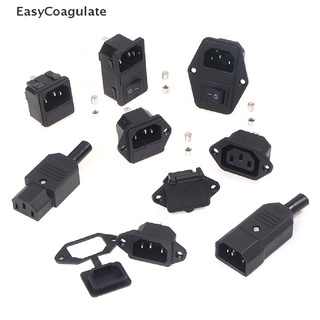 Eas Black AC Male Plug Female Plug Rewirable Power Connector 3 Pin Socket Ate