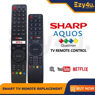 Sharp รีโมตคอนโทรลสมาร์ททีวี LED Android Youtube GB326WJSA GB238WJSA GB105WJSA GA806WJSA GA840WJS