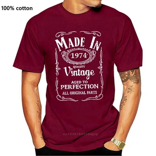 [S-5XL] เสื้อยืด พิมพ์ลาย Made in 1974 Born 43nd Year Birthday Age สไตล์วินเทจ สําหรับผู้ชาย BPepgh64MIaanh52