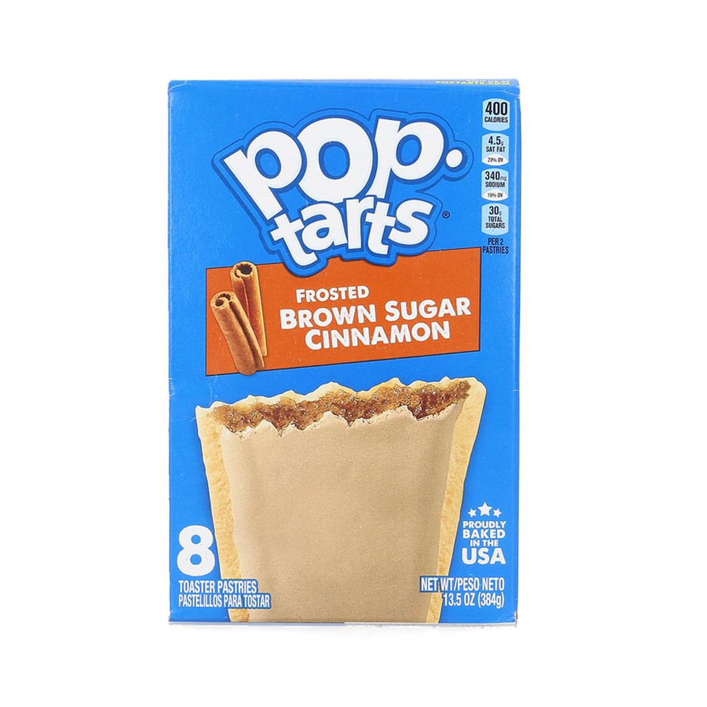Kellogg's Pop Tarts Brown Sugar Cinamon 384g บิสกิตไส้หวาน