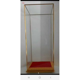 ตู้กระจกครอบพระขนาด7×5.5×12นิ้วสี่เหลี่ยมใส